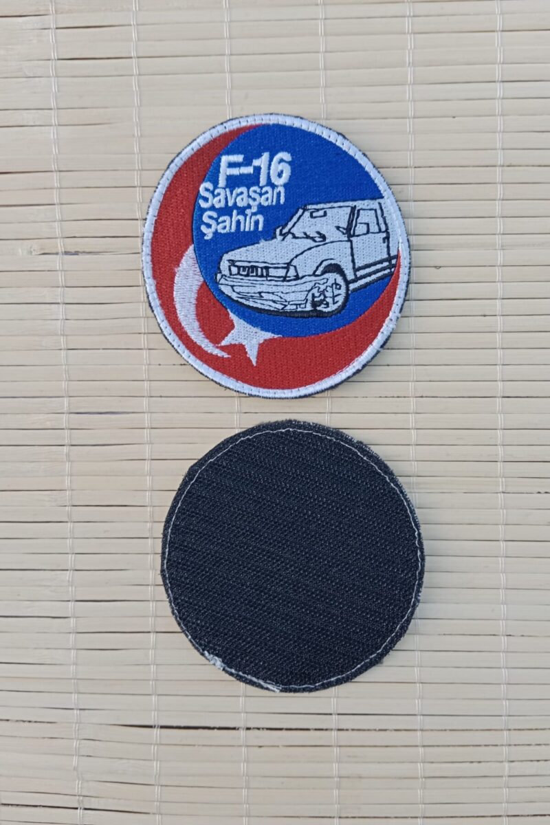 F16 Savaşan Şahin Nakış işlemeli Arma Peç Patch - Görsel 2