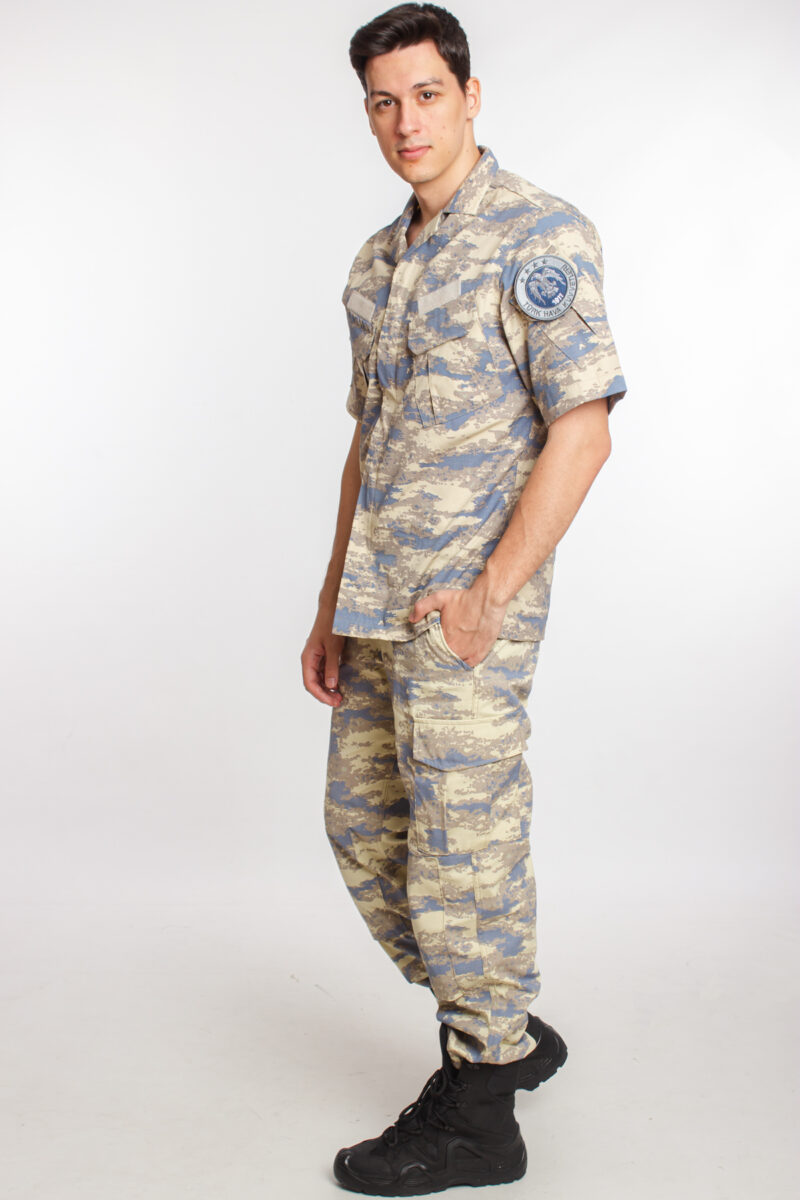 Hava Kuvvetleri Yeni kamuflaj Renkli Kısa Kollu Taktik Gömlek Kargo Cepli Taktik Pantolon Short Sleeve Camouflage - Görsel 16