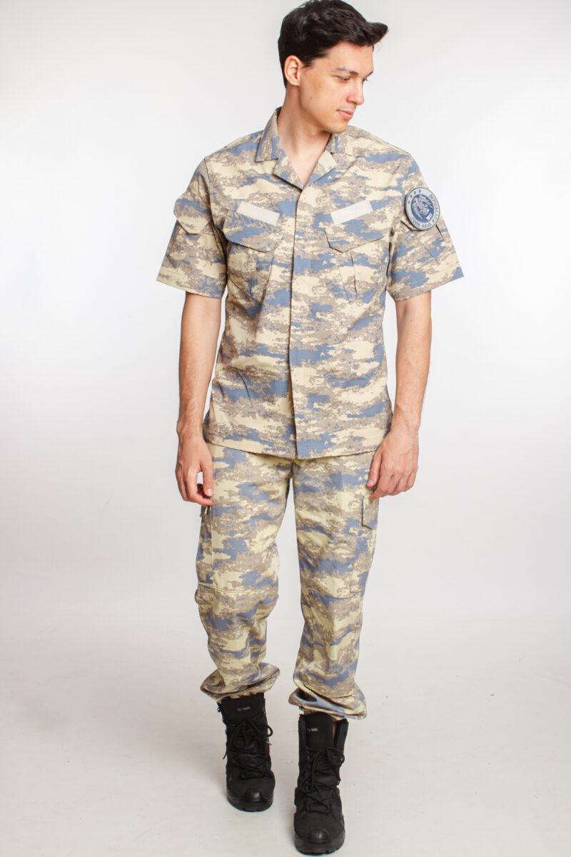 Hava Kuvvetleri Yeni kamuflaj Renkli Kısa Kollu Taktik Gömlek Kargo Cepli Taktik Pantolon Short Sleeve Camouflage - Görsel 4