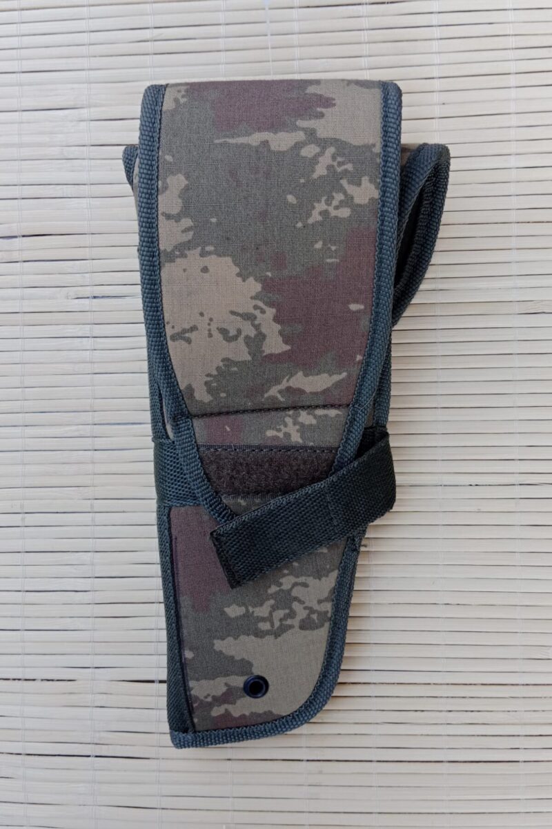 Sağ El Kara Kuvvetleri Kamuflaj Renkli Cırtlı Kapaklı Airsoft Sallamalı Palaskaya Kemere Geçirmeli impertex Silah Kılıfı - Görsel 4