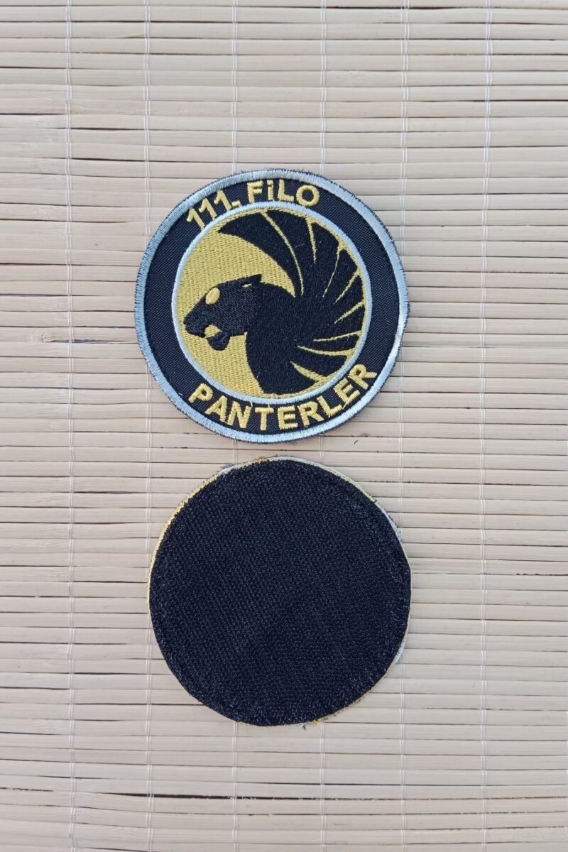 111. Filo Panterler Yazılı Logolu Nakış işlemeli Arma Patch Peç