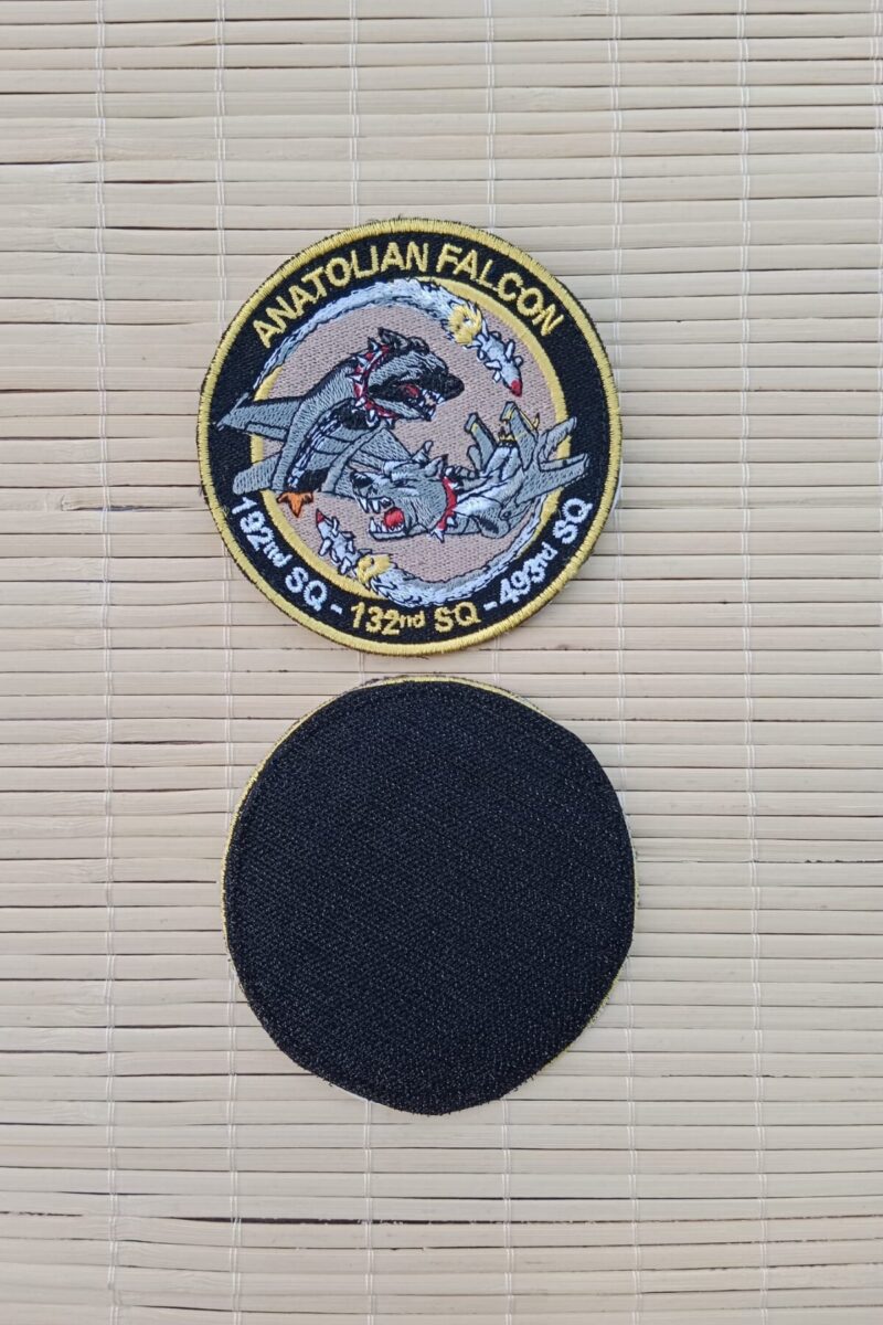 Anatolian Falcon 192. SQ - 132. SQ - 493. SQ Yazılı Nakış işlemeli Arma Peç Patch - Görsel 2