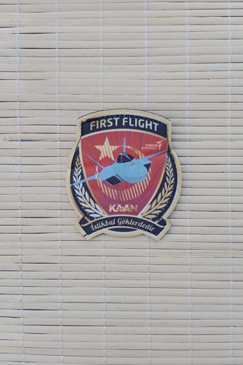 First Flight Kaan istikbal Göklerdedir Yazılı Fermateks Dokuma işlemeli Arma Peç Patch - Görsel 3