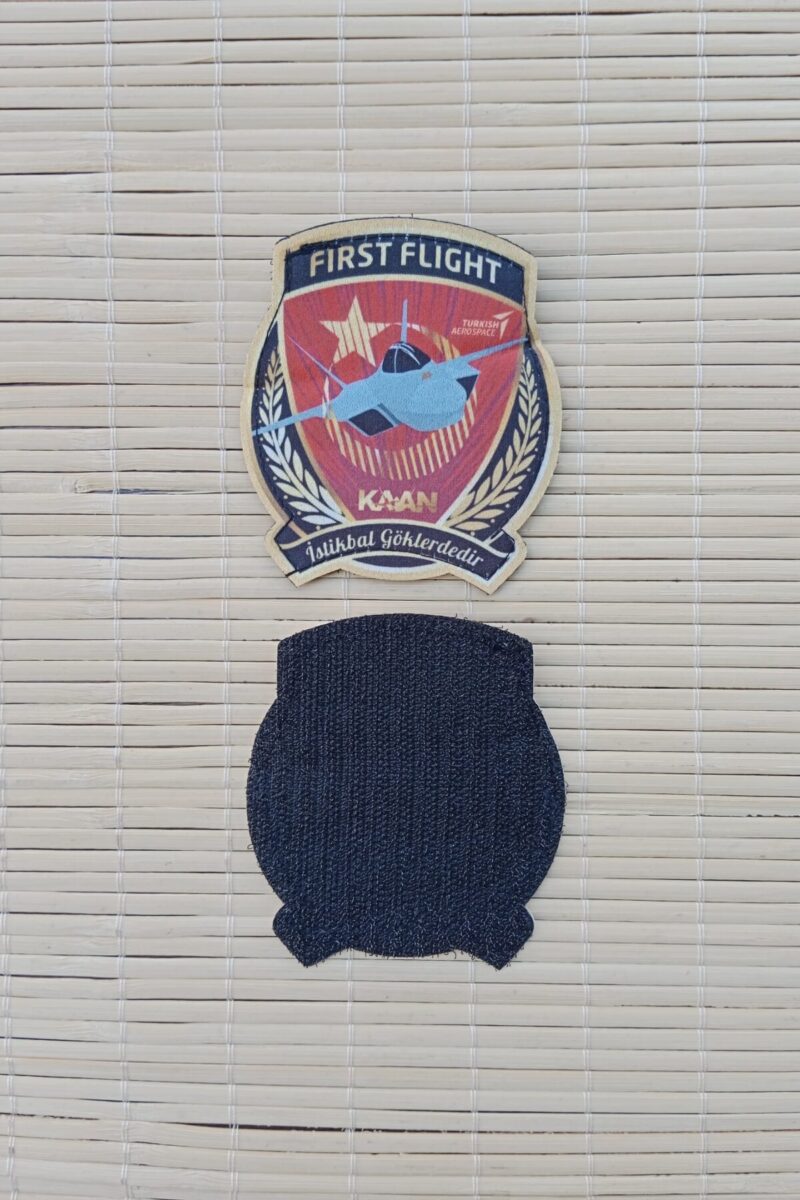 First Flight Kaan istikbal Göklerdedir Yazılı Fermateks Dokuma işlemeli Arma Peç Patch - Görsel 2