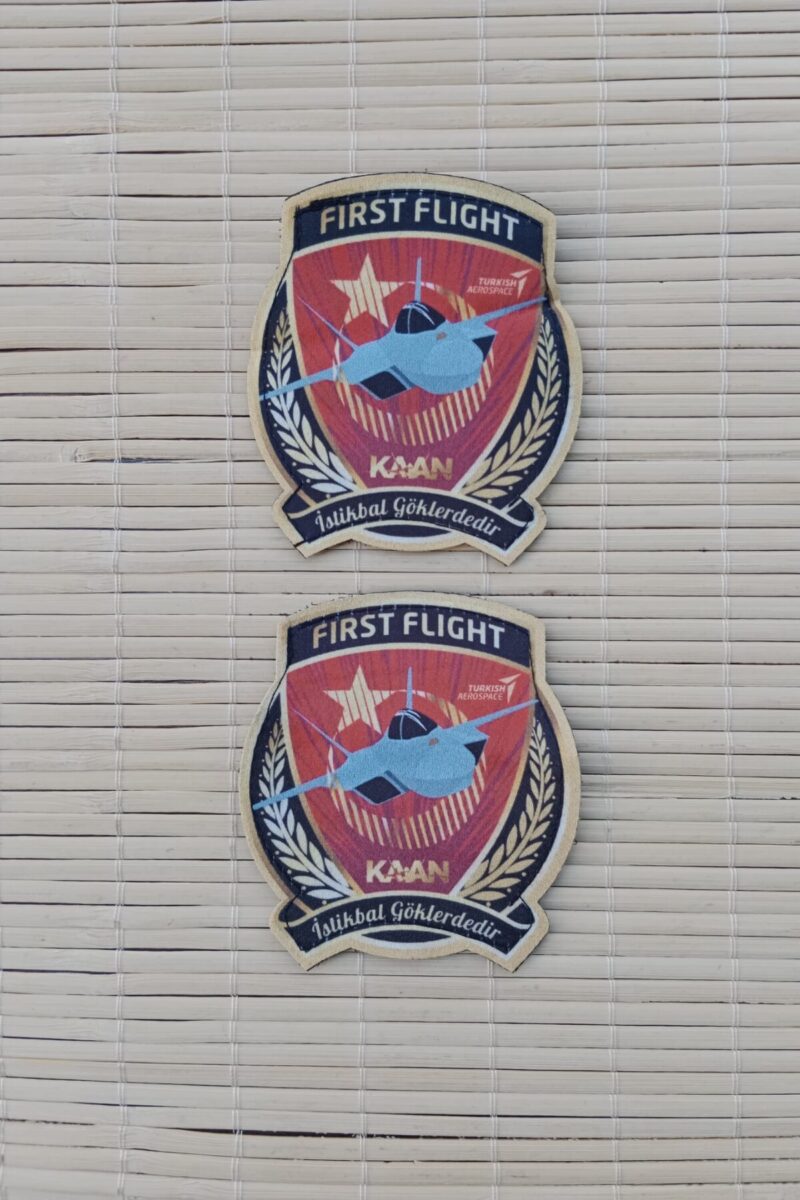 First Flight Kaan istikbal Göklerdedir Yazılı Fermateks Dokuma işlemeli Arma Peç Patch