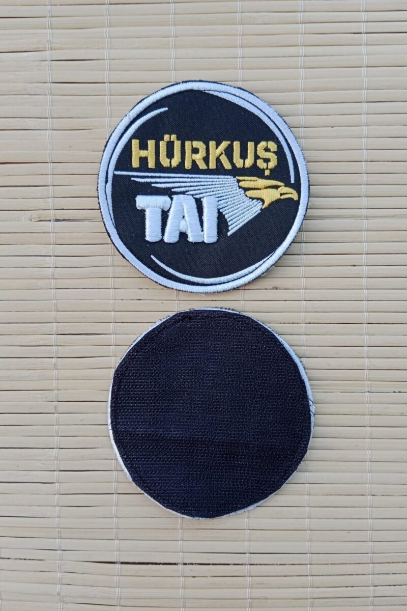 Hürkuş Tai Yazılı Logolu Nakış işlemeli Arma Peç Patch - Görsel 2