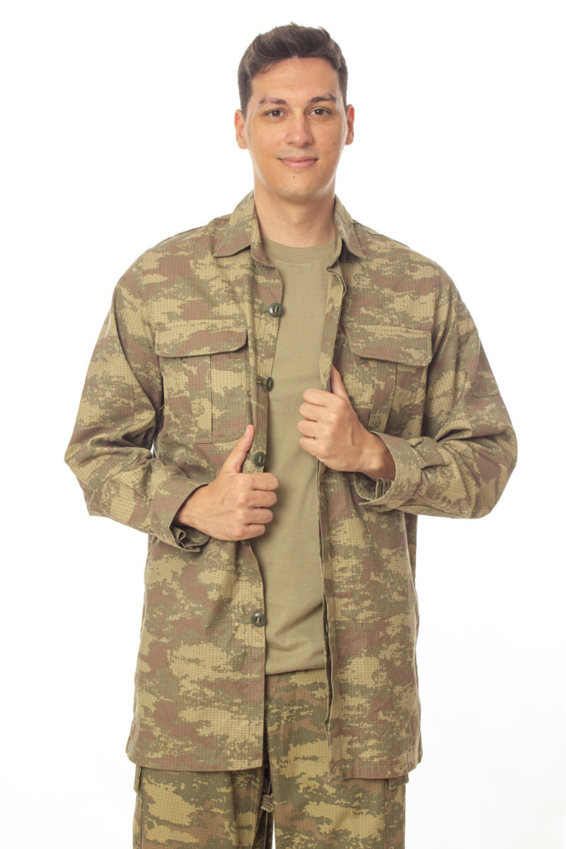 Kara Kuvvetleri Kamuflaj Renkli Uzun Kollu Airsoft Taktik Gömlek Long Sleeve Camouflage - Görsel 6