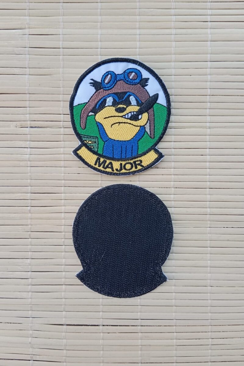 Major Yazılı Silüetli Nakış işlemeli Arma Patch Peç