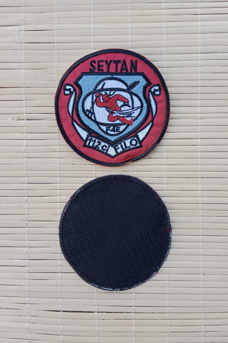 Şeytan 112. Filo F-4E Yazılı Nakış işlemeli Arma Patch Peç