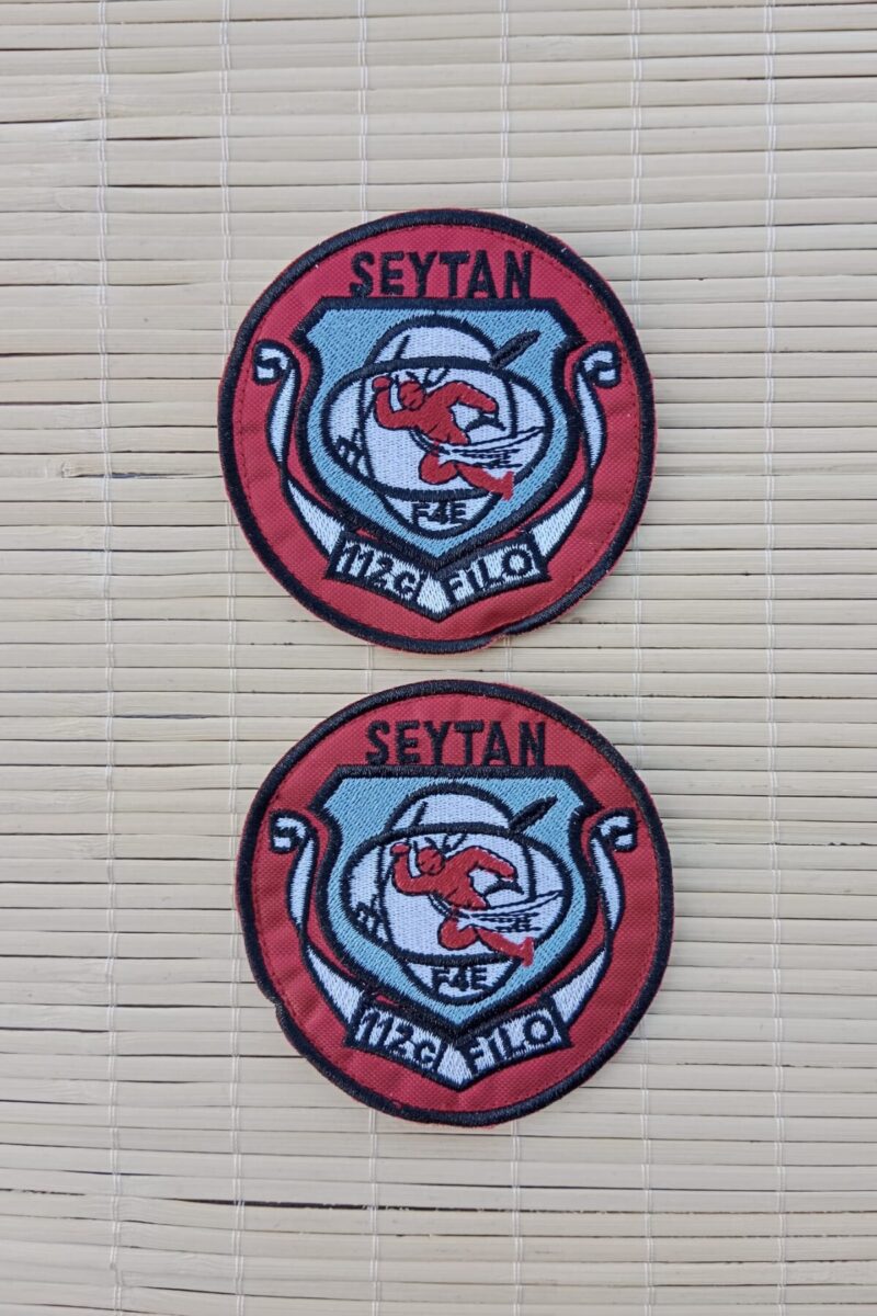 Şeytan 112. Filo F-4E Yazılı Nakış işlemeli Arma Peç Patch