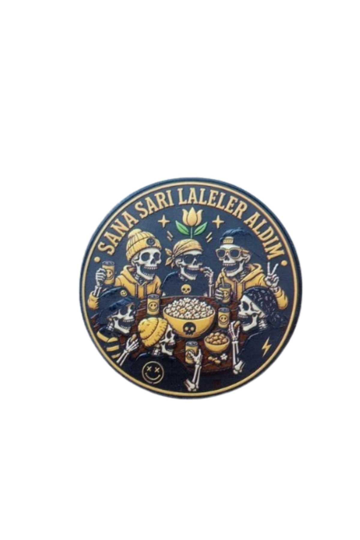 Sana Sarı Laleler Aldım 3D TPU Silikon Kabartma Arma Patch