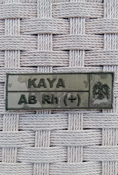Kara Kuvvetleri Kamuflaj Renkli Soyadı Ve Kan Grubu Kara Havacı Nakış İsimlik